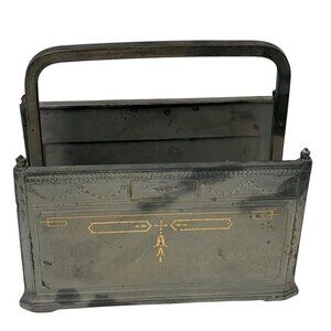 Benedict Adam-Verd Letter Holder Antique Desk Accessory Rare Find! Heavy Bronze